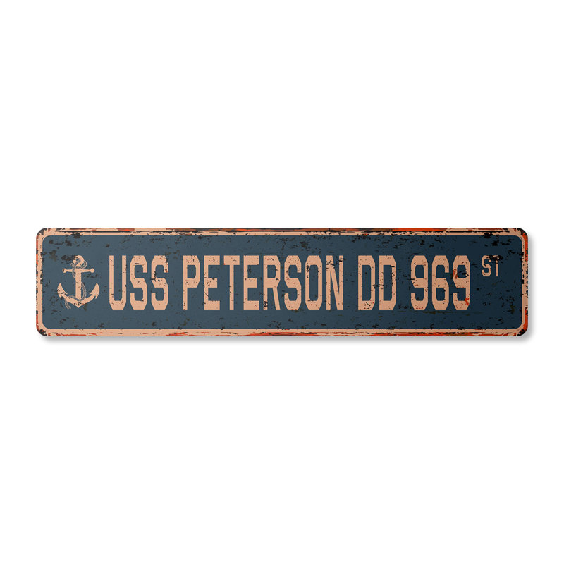 Plaque de rue Peterson en aluminium 969 4 po x 18 po