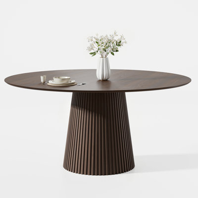 Solid Wood Round Pedestal Dining Table