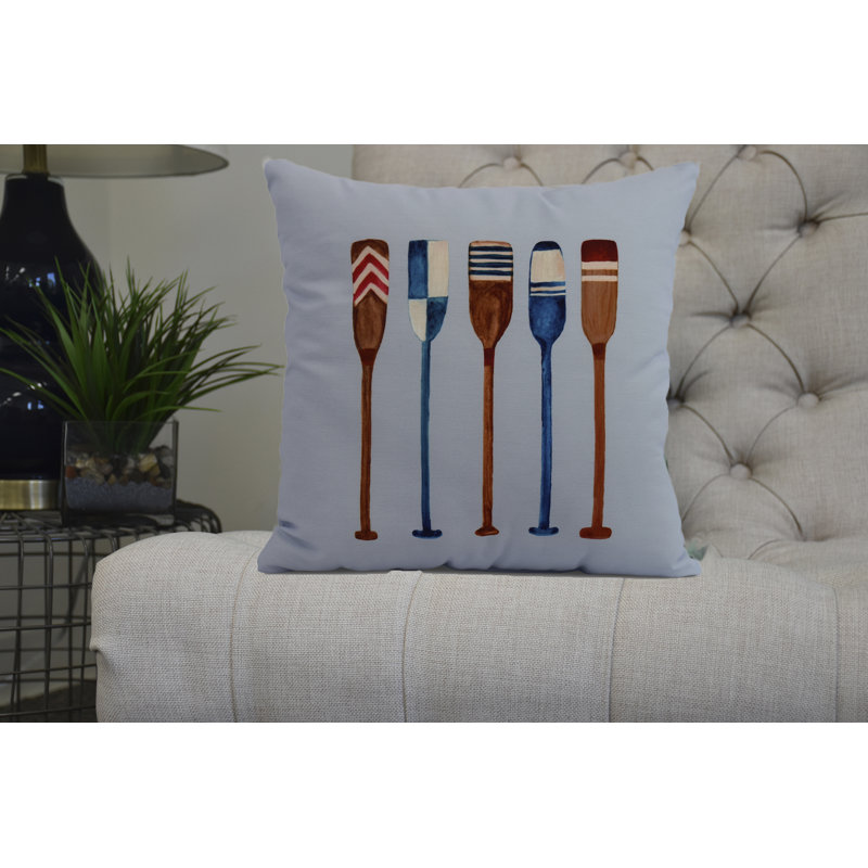 Housse et insert de coussin carré Nantucket, Bleu, 16 po x 1 po