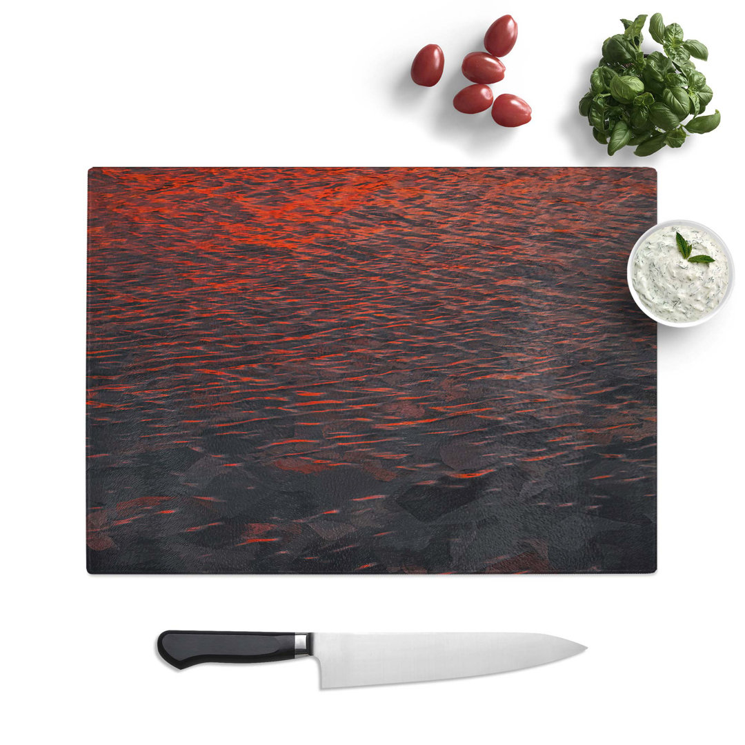 Tempered Glass Ocean Chopping Board
