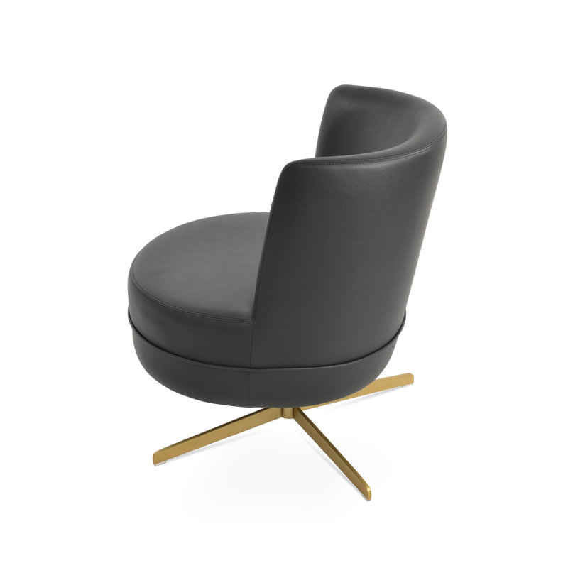 Chaise longue pivotante 4 étoiles Hilton, Similicuir noir