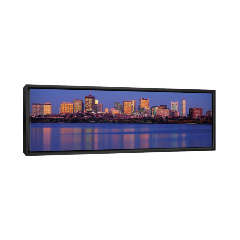 «Downtown Skyline», Boston, Suffolk County, Massachusetts, États-Unis par Panoramic Images - Print, Toile avec cadre noir