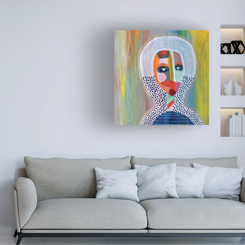 Wrapped Canvas Wall Art - Sylvie Demers 'Aura 1' Wall Art for Living Room, Bedroom, or Office Décor - 14x14, 14" H x 14" W