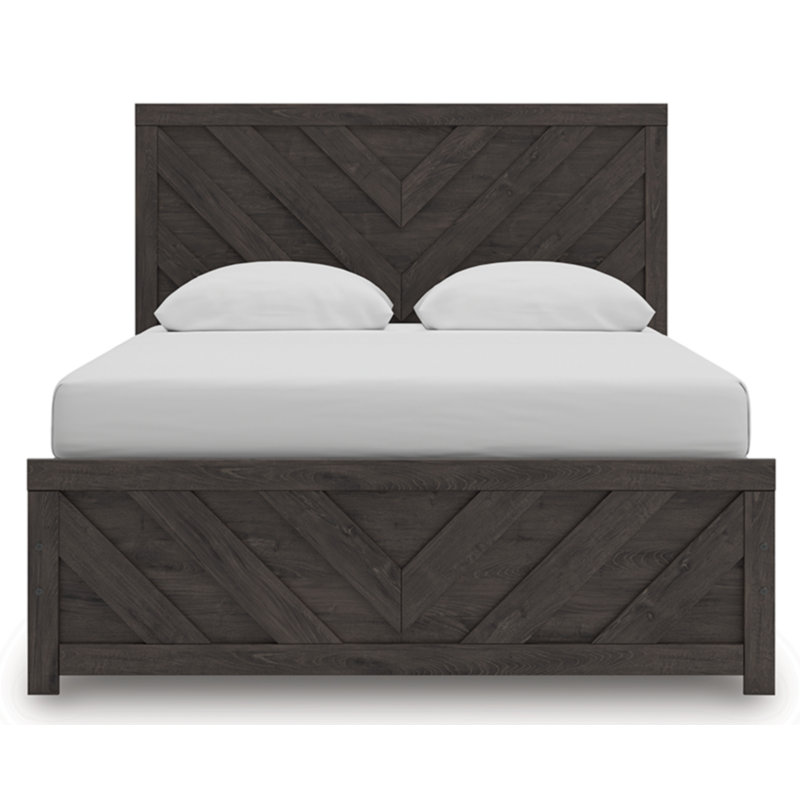 Haley Queen Panel Bed, Gray, Queen