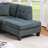 Living Room Furniture 2-PCS Sectional Sofa Set LAF Sofa And RAF Chaise Tweeted-Like Velvet Tufted Couch Nailheads-1097812214