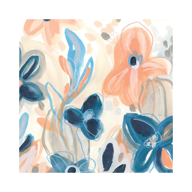 Terra Cotta Blooms IV by June Erica Vess - Wrapped Canvas Print, 30.48 cm H x 30.48 cm W
