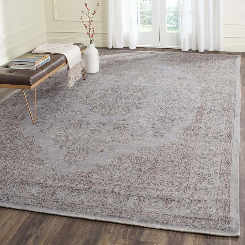 Tapis oriental classique en coton rétro classique, Rectangle 4 pi x 6 pi