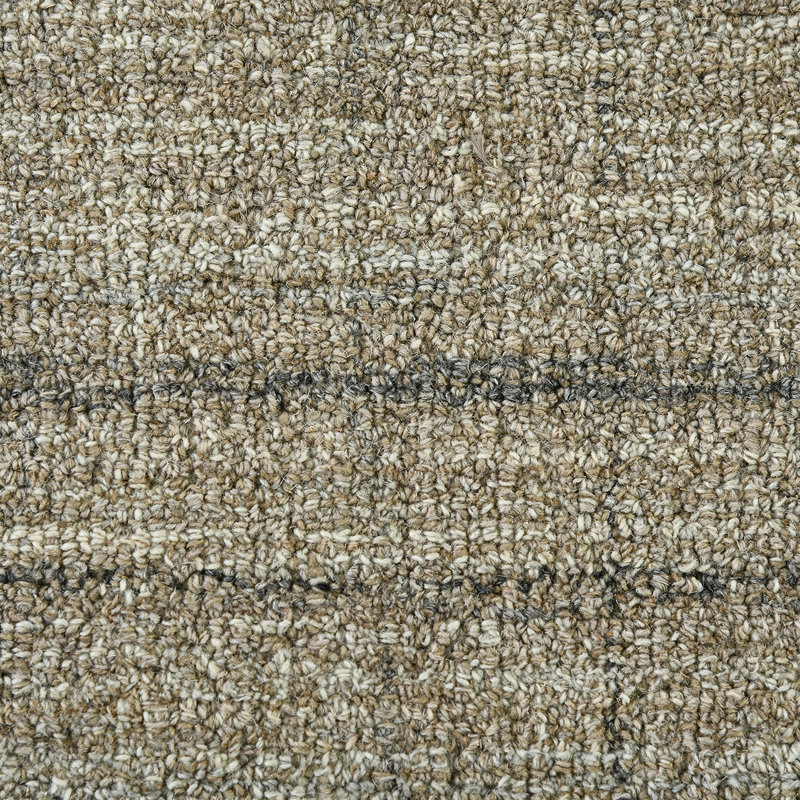 Tapis brun en laine tissé à la main Bakstran, Rectangle 2 pi x 3 pi
