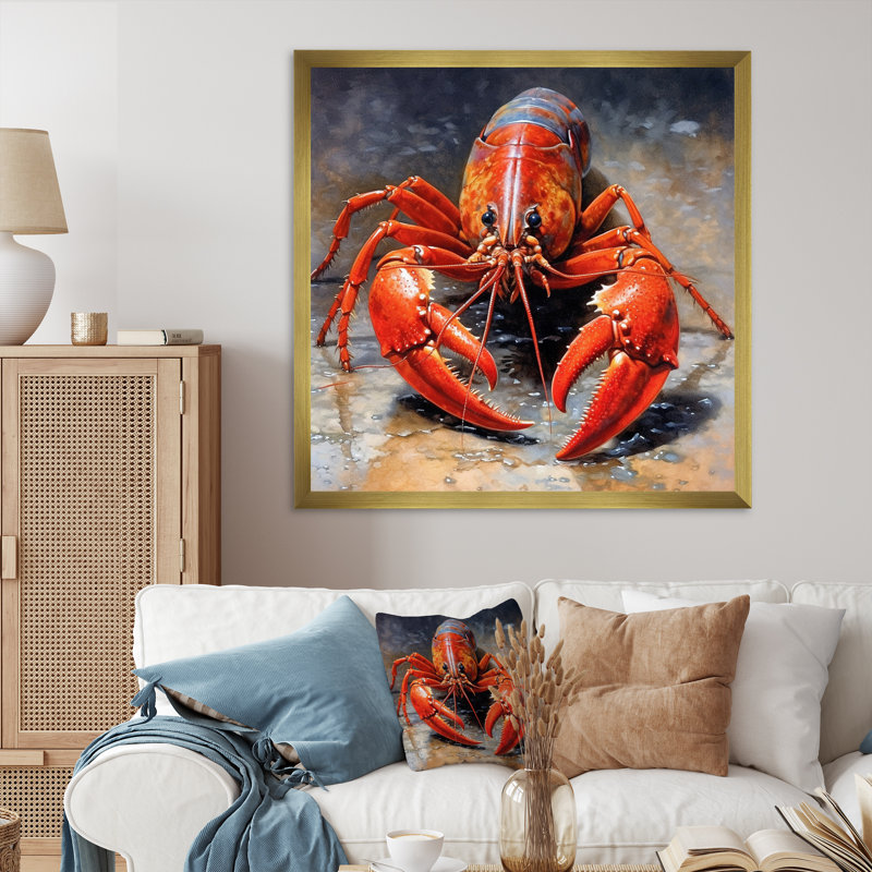 Rampants d'eau douce sur toile, Cadre doré à une seule photo, H 30 po x l 30 po x P 1 po