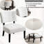 Fauteuil d'appoint Boucle, surdimensionné pour des sièges très confortables, 27 x 31 34 H, chaise blanche avec siège spacieux - améliore le confort et le style