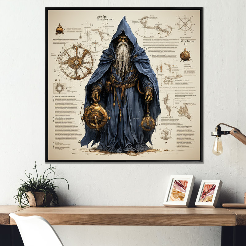 Schéma IV encadré sur toile, H 30 po x l 30 po x P 1 po, Cadre flottant noir