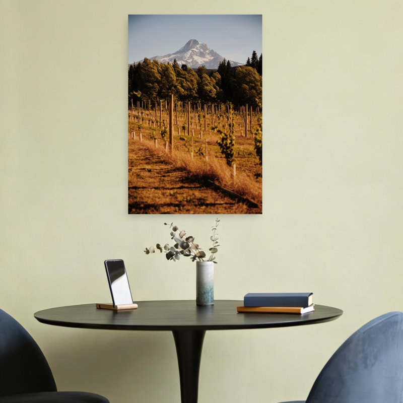 «Vineyard Mountain View Peaceful Serene Tranquil Autumn Landscape», reproduction d'art mural, 24" H x 16" W