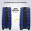 Ensemble de valise à roulettes 3 pièces avec serrure TSA 20 "24" 28 "En stock-129391740