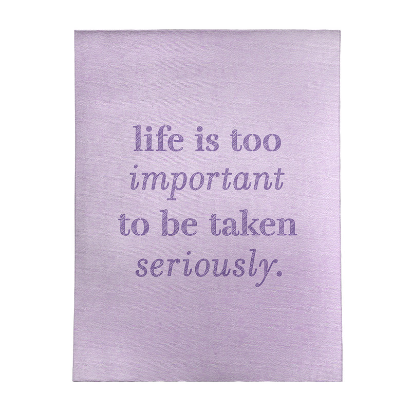 Tapis en chenille de polyester Quotes, Rectangle 9 pi x 12 pi