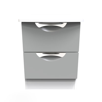 Fully Assembled Lebay 2 DrawerÂ Bedside Table