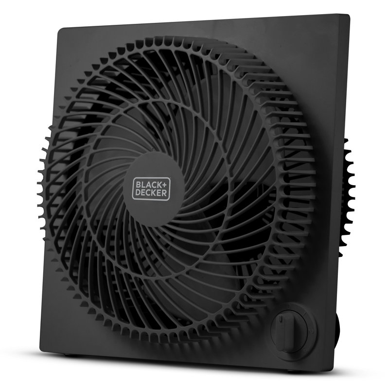 BFP Series BLACK+DECKER Portable 9 Inch Box Fan, 3 Speed Settings & Self Standing, Black