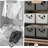 4Pcs Striped Fabric Storage Box, Built-In Large Reinforced Storage Box, Foldable Storage-1512365665