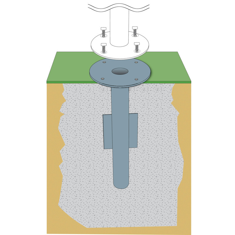 Steel In-Ground Umbrella Base