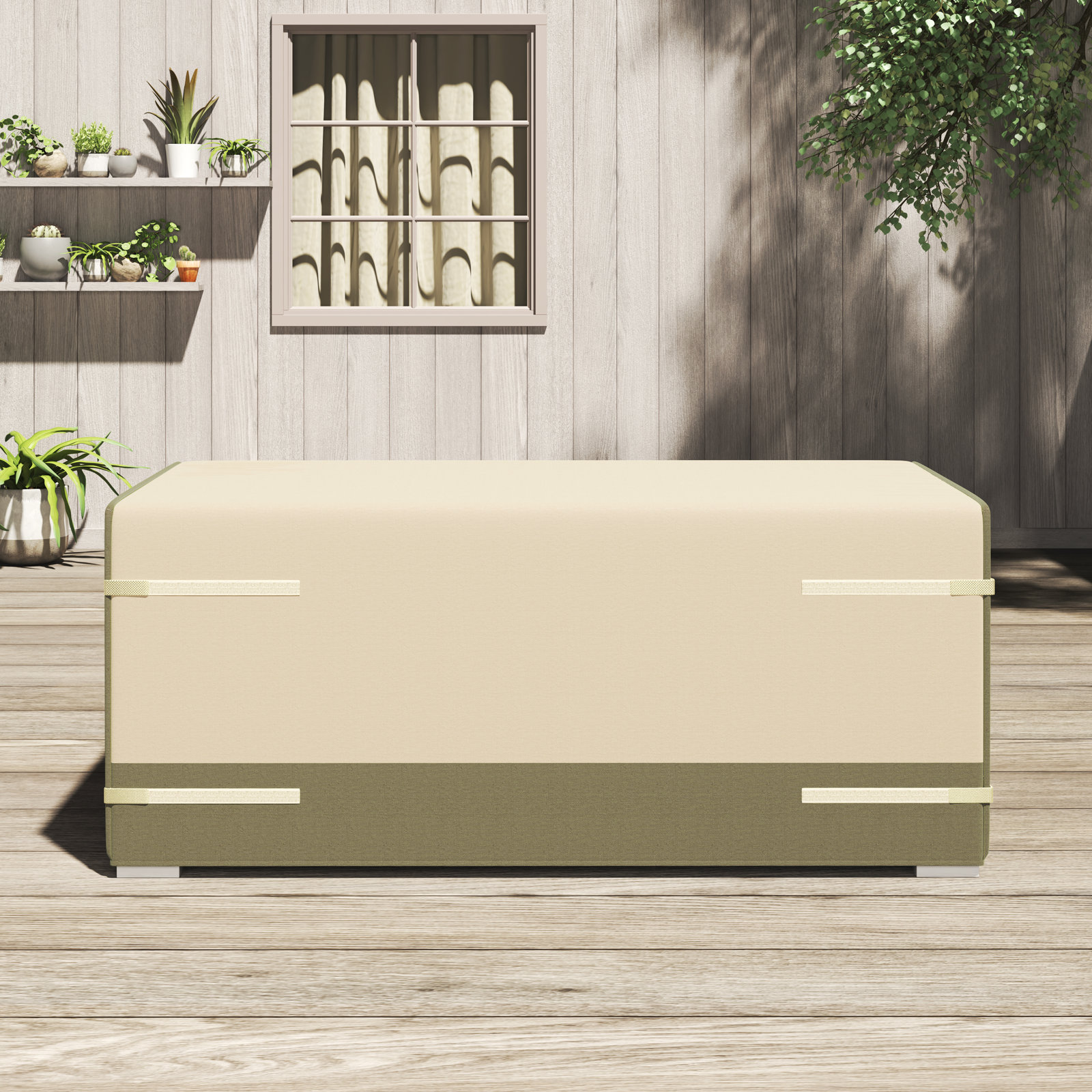Prestley Outdoor Cover, 26.38" H x 65.35" W x 36.42" D