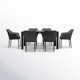 Georgiana 63'' Rectangular 6 - Person Outdoor Dining Set with Cushions