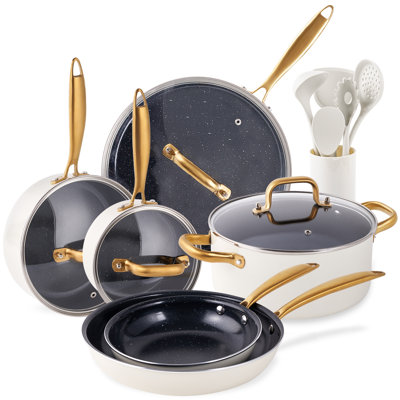 15-Piece Nonstick Oven-Safe Ceramic Cookware Set