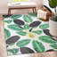 Tapis lavable Hojas Rainforest Emerald - 5 pi x 7 pi
