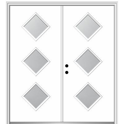 81.75'' Glass Fiberglass Front Entry Doors