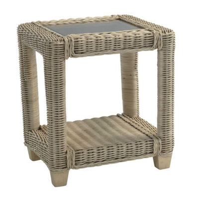 Shamrock Glass Top End Table