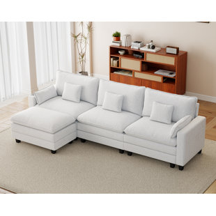 Canapé modulaire modulaire avec repose-pieds / module de chargement intelligent / coussin décoratif