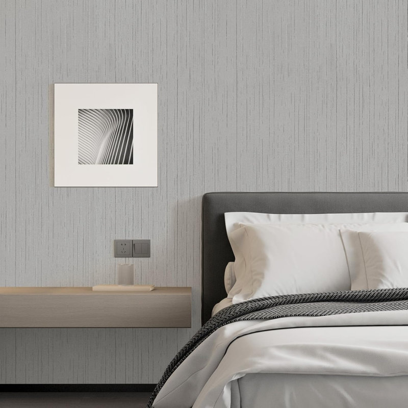 Feather Heavyweight Vinyl Wallpaper, Natural Beige