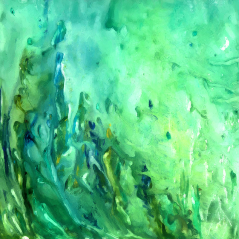 " Cool Off " by Rosie Brown, 36" H x 36" W, No, Gold Floater Framed