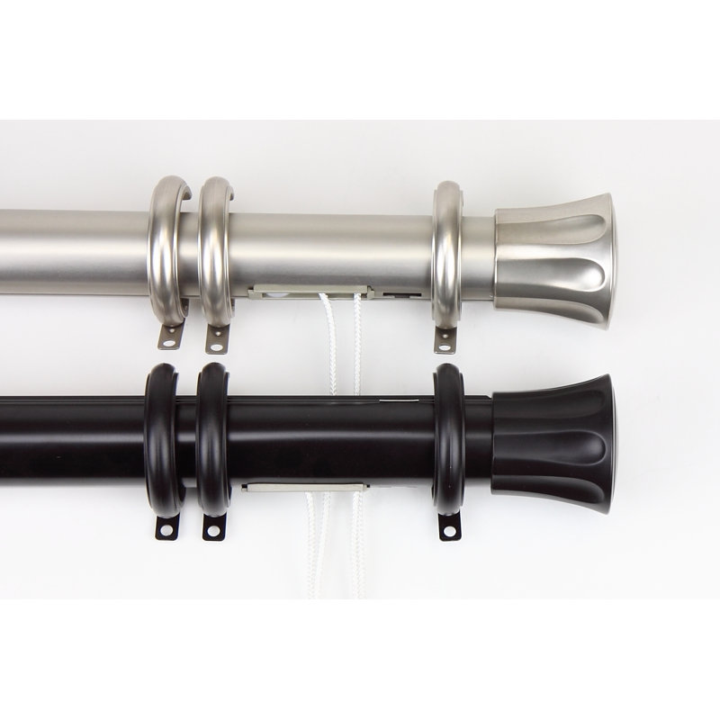 Tringle à rideaux simple Lesher Regal, l 30 - 48 po, Nickel satiné