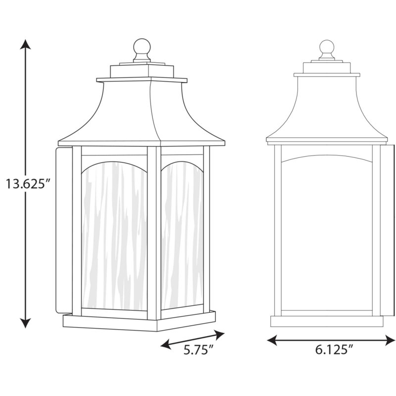 Graycin Wall Light, 13.625" H x 5.75" W x 6.125" D