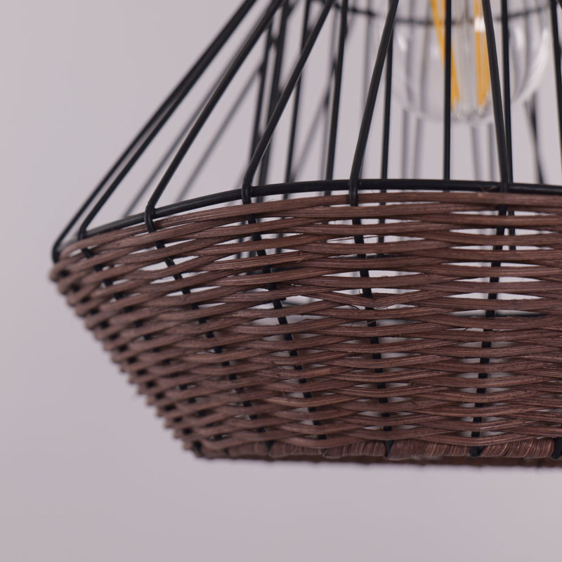 1 - Light Natural Chandelier Pendant, Brown