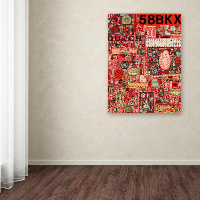 «Big Numbers Heart and T dents» par Colin Johnson - impression sur toile tendue, H 19 po x l 14 po