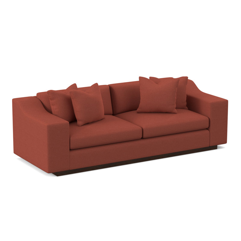 Barrett Upholstered 96'' Sofa, American Walnut, Chartres Pebble
