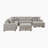 Odesser 5-Piece Chenille Sectional Sofa Sleeper with Chaise and Storage Ottoman-798957997-752557405