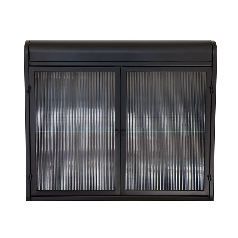 Armoire à pharmacie murale avec portes en verre trempé et tablettes réglables