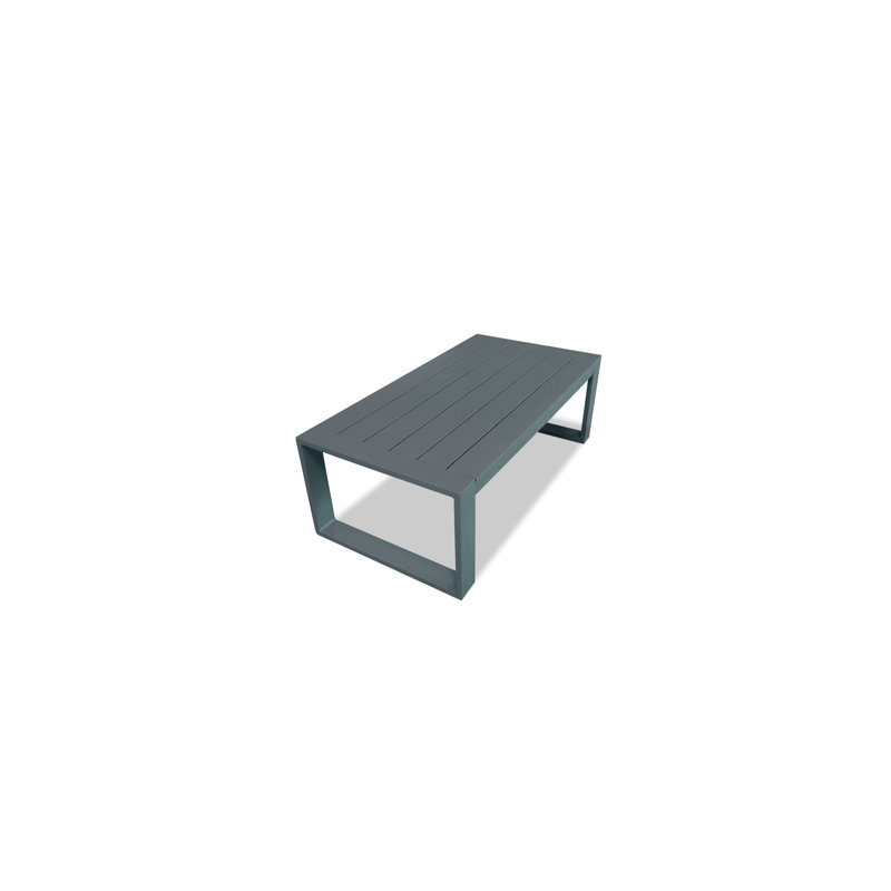 Portal Outdoor Square Coffee Table, Gray
