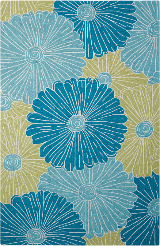 Asiha Floral Indoor Rug, Rectangle 5' x 7'6"