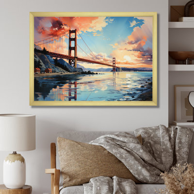 Ediva Orange Bridge Golden Gateway VI sur impression sur toile