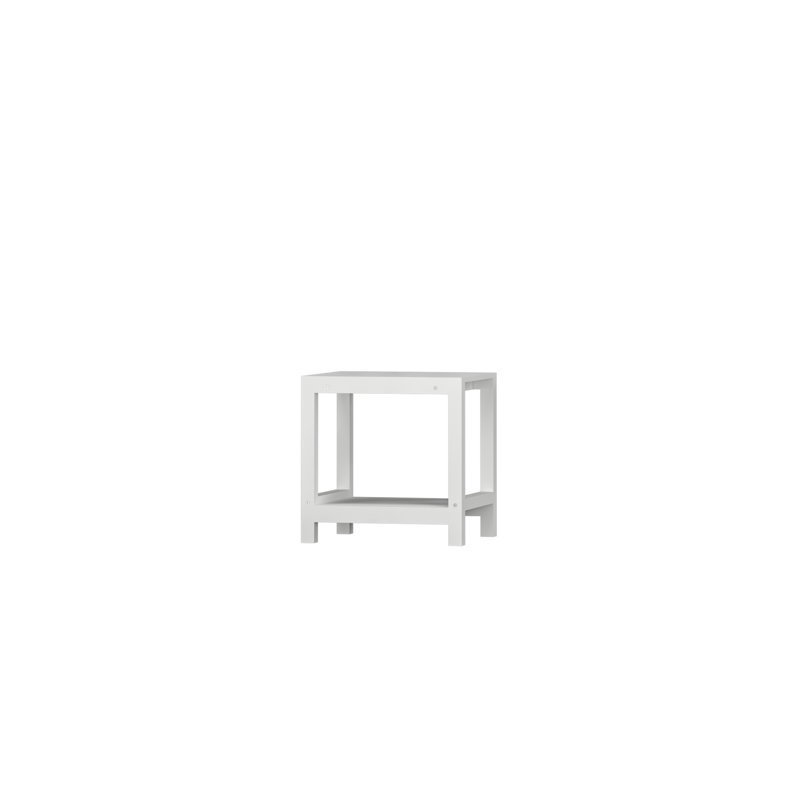 Herrah 40 cm W Bedside Table, White