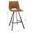 Upholstered Counter Stool with Metal Frame-1255645691
