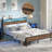 Farino Metal Standard Bed with Shelves-1998305210-1998305215