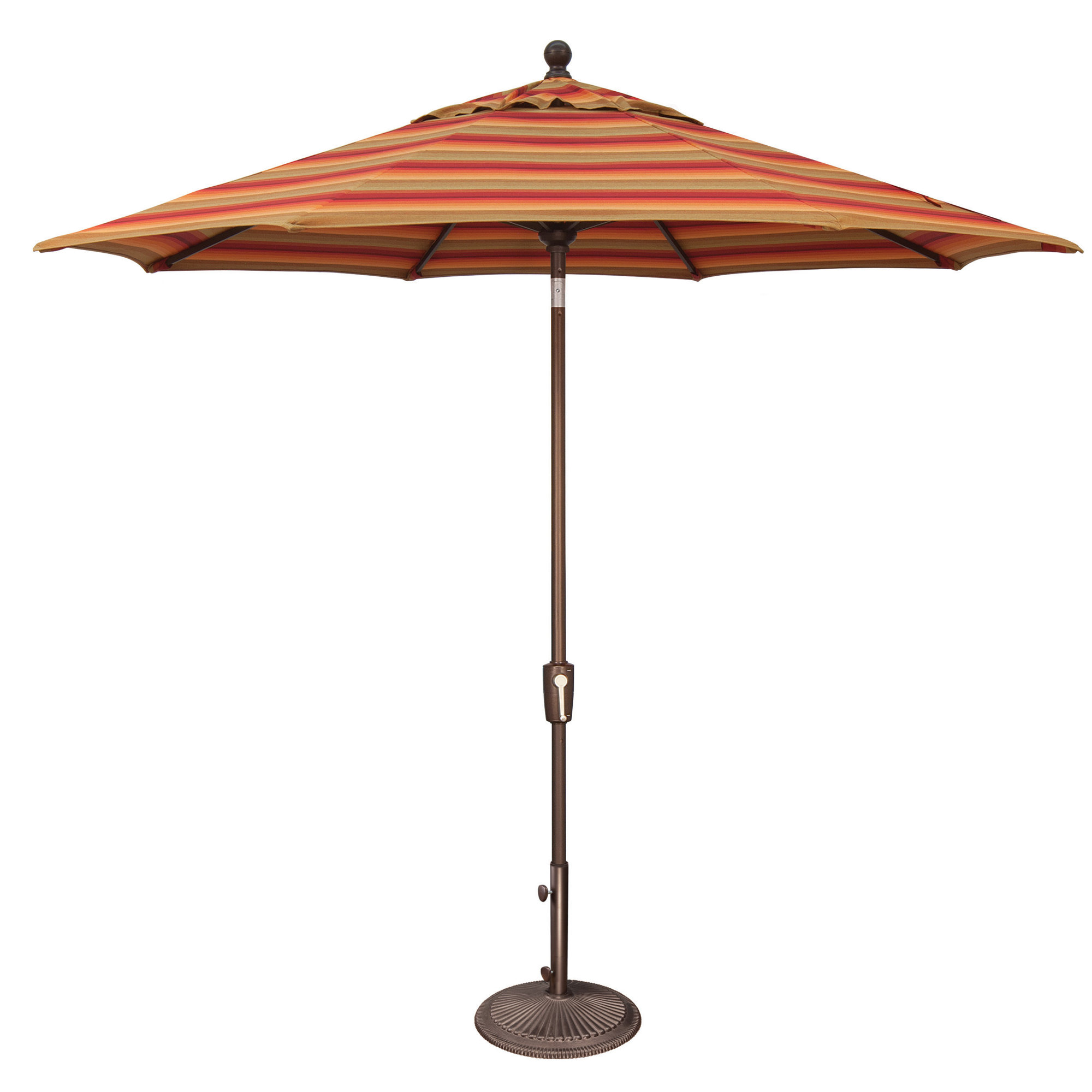 Canela 108'' Market Sunbrella® Umbrella, Astoria Sunset Sunbrella®, Bronze