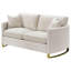 Causeuse à accoudoirs arqués rembourrés Luxury Build - Beige
