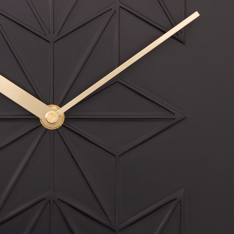 Acctim Chloe Wall Clock Quartz Geometric Resin Face Open Dial Black 30cm