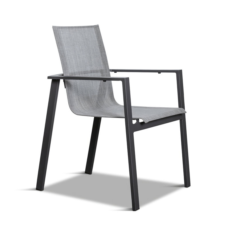 Lift Outdoor Dining Armchair, Slate, Driftwood
