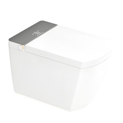Smart Toilet With Automatic Lid Open/Close, Seat, Instant Warm Water Wash, Auto Flush, Remote & Foot Sensor Soft Lighting, Led Display, Triple Flush Mechanism, Infrared Care, Self-Cleaning Nozzle,
