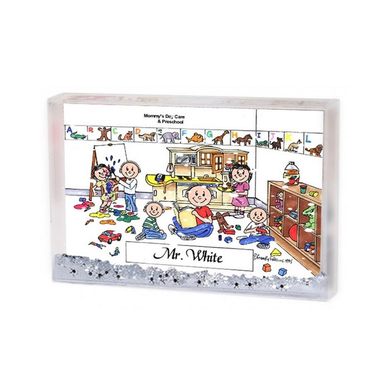 Cadeau personnalisé pour cadre de jour en forme de globe de neige, Oui, H 2,5 po x l 3,75 po x P 1 po